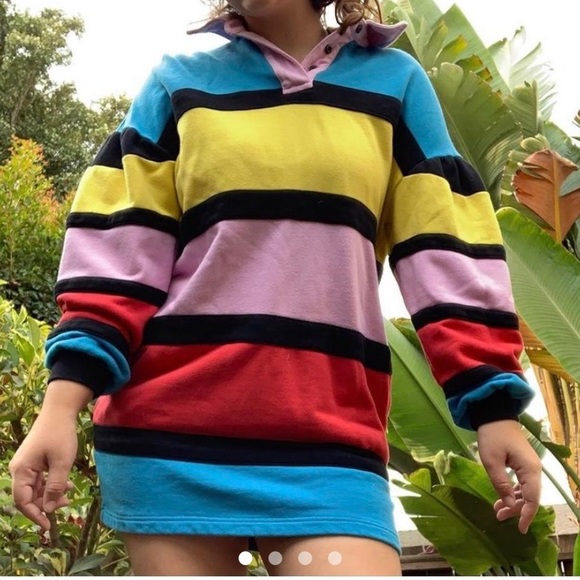 Lazy Oaf striped Color block dress - Picture 2 of 5